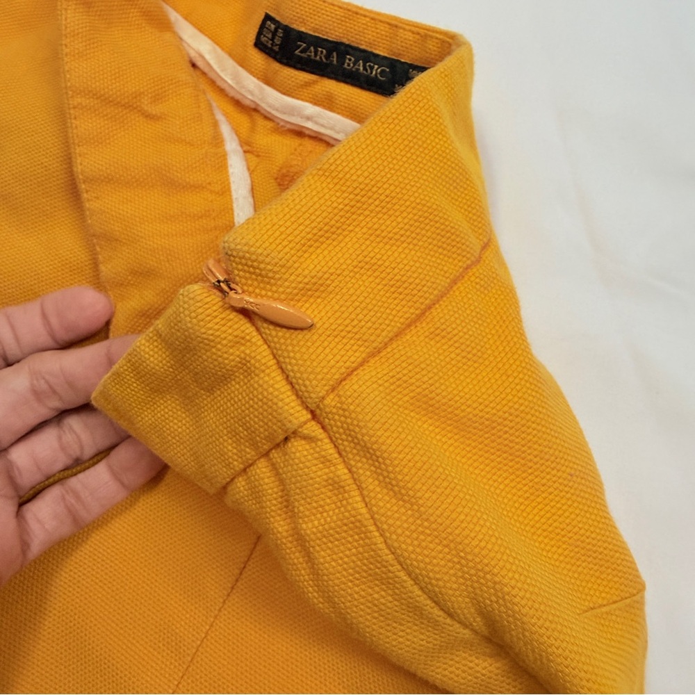 Zara Mustard Yellow High-Rise Shorts Women’s XS - Picture 8 of 8